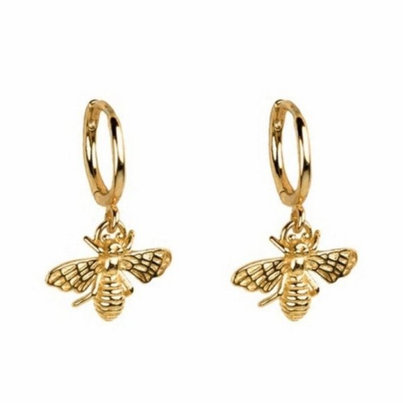 Brand New Stud Bee Gold Earrings - Picture 3 of 4